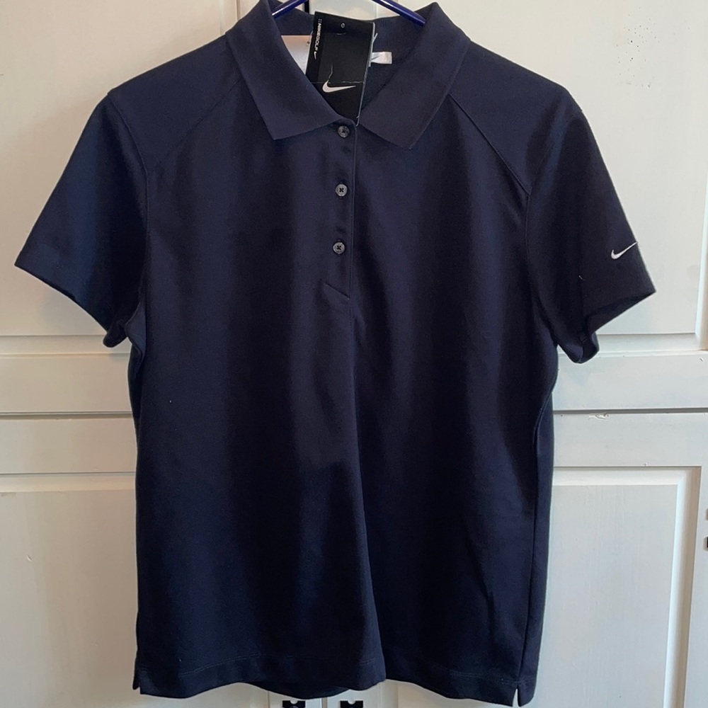 NEW womens NikeGolf shirt. Size large, black